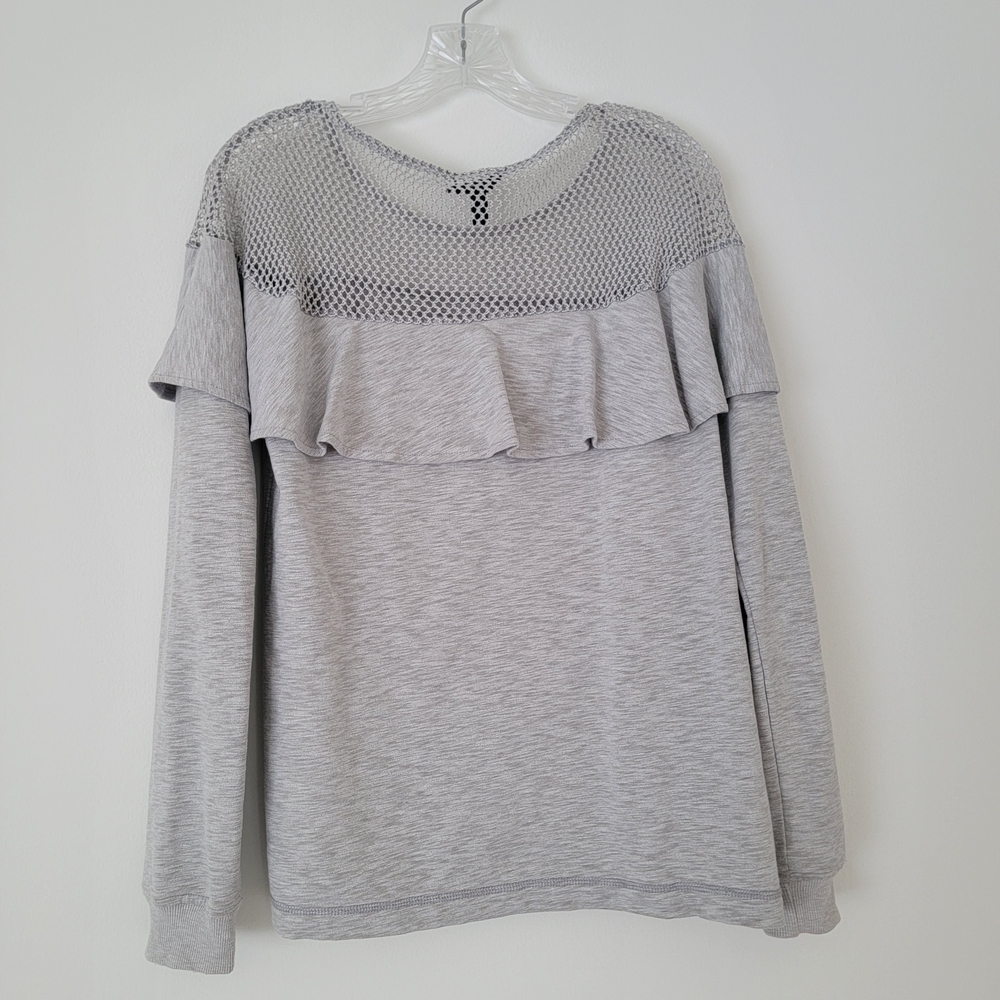 Jessica Simpson Light Gray Ruffled Sweatshirt - Picture 6 of 6